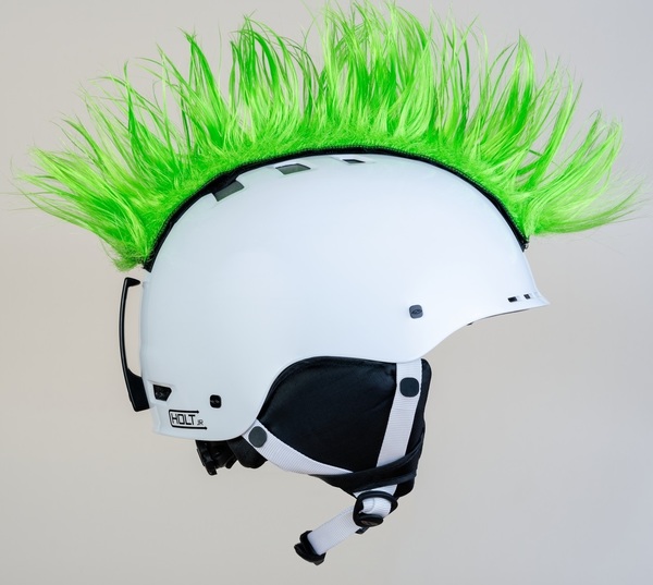 Crazy Uši číro na helmu Wiggystyle Mohawk Green 24/25