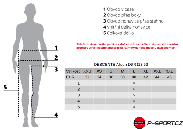 DESCENTE Alison Šponovky D6-9113 93