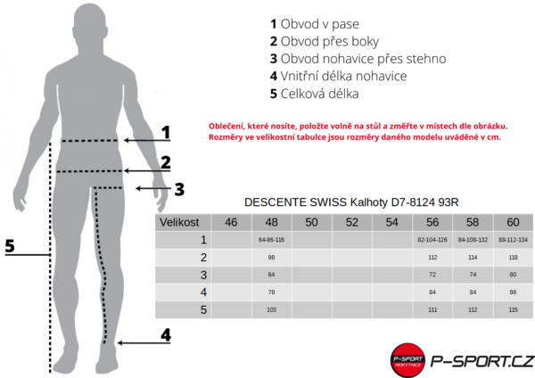 DESCENTE SWISS Kalhoty D7-8124 93R