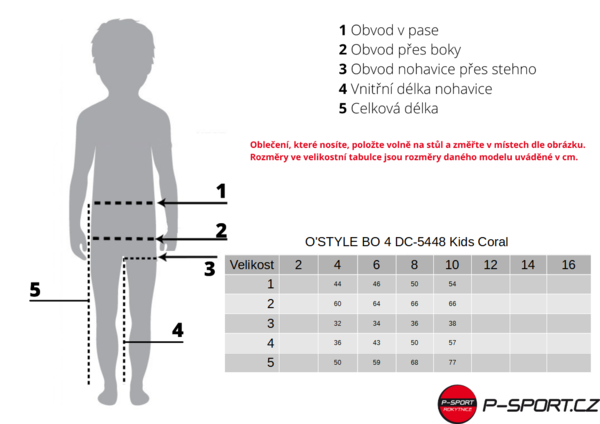 O'STYLE BO 4 DC-5448 Kids Coral (termo kalhoty) 