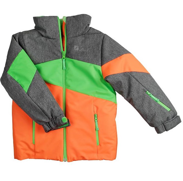 Stuf David Junior Jacket Grey/lime/orange