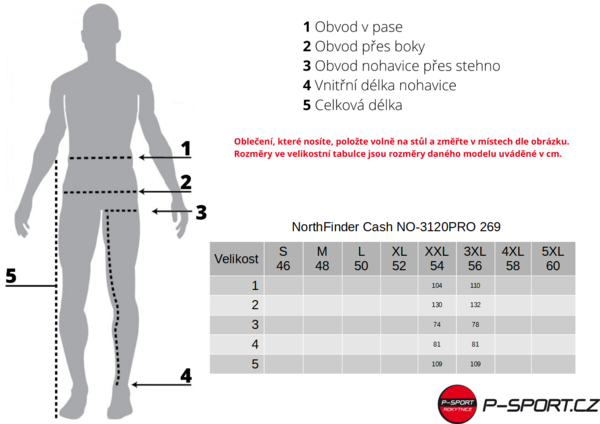 NorthFinder Cash kalhoty NO-3120PRO 269 24/25