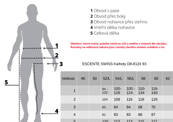 Pánské kalhoty Descente Swiss D8-8124 93