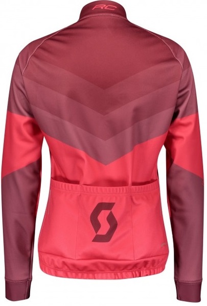 Dámská cyklistická bunda Scott RC AS WP Jacket Tibetian Red/Azalea Pink 267539