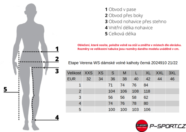 Etape Verena WS dámské volné kalhoty černá 2024910 24/25