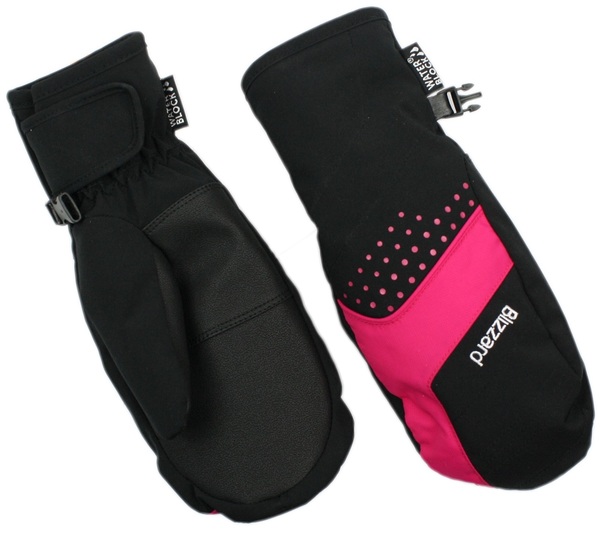 Blizzard Mitten Rukavice Junior ski gloves black/pink 190030 24/25