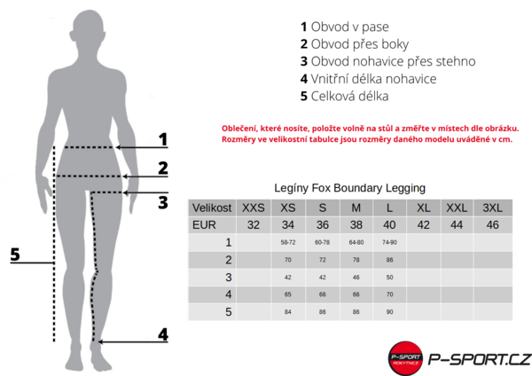 Dámské sportovní legíny Fox Boundary Legging 28693-001 23/24