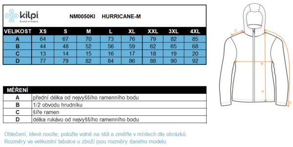 Pánská Outdoorová bunda Kilpi HURRICANE-M NM0050KIDGY Tmavě Šedá 