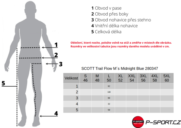 Pánské cyklistické šortky SCOTT Trail Flow M´s s vložkou Midnight Blue 280347 