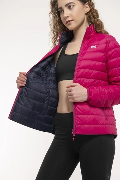 Dámská péřová bunda Mac In a Sac Polar Packable Women's Down Jacket Fuchsia Navy 24/25