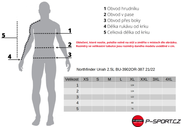 Pánská Hybrid Outdoorová bunda Primaloft Northfinder Uriah 2.5L BU-3902OR-387 23/24