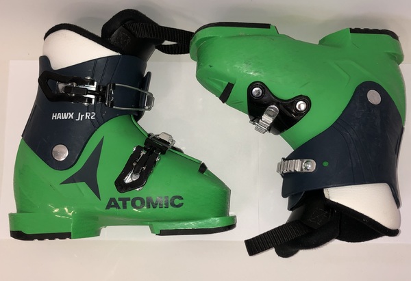 Lyžařské boty ATOMIC Hawx Jr R2 Dark Blue/Green (použité sjezdové boty)