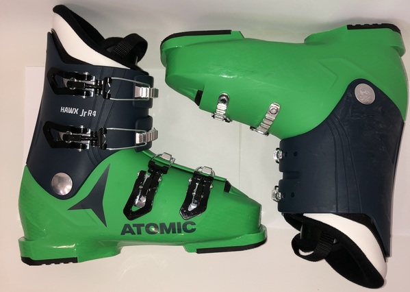 Lyžařské boty ATOMIC Hawx Jr R4 Dark Blue/Green (použité sjezdové boty)