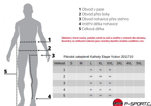 Pánské zateplené Kalhoty Etape Yukon 2011710 24/25