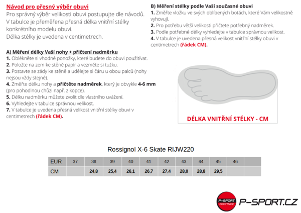 Boty na běžky Rossignol X-6 Skate RIJW220 23/24