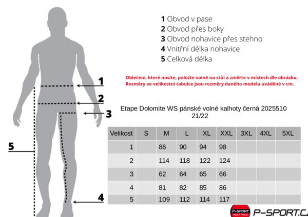 Etape Dolomite WS pánské volné kalhoty černá 2025510 24/25