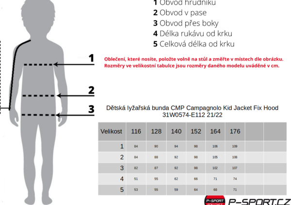 Dětská lyžařská bunda CMP Campagnolo Kid Jacket Fix Hood 31W0574-E112 23/24