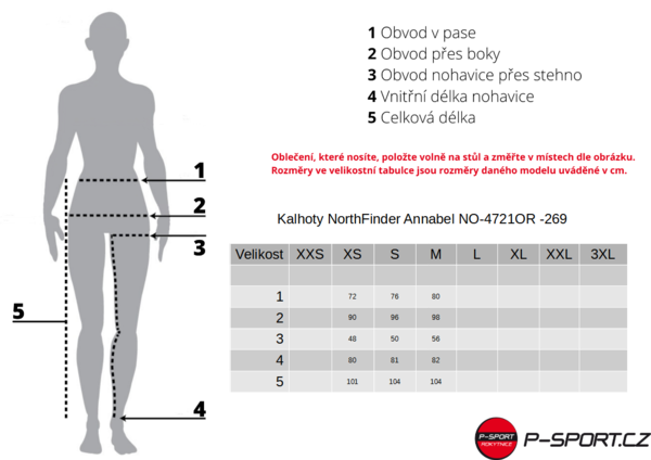 Kalhoty NorthFinder Annabel NO-4721OR -269 24/25