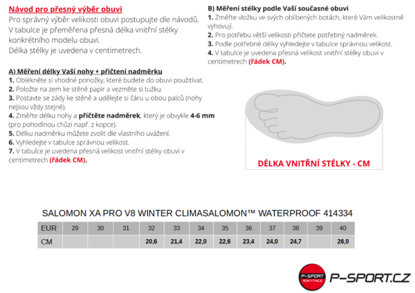 Dětské zimní boty Salomon XA Pro V8 Winter Climasalomon™ Waterproof 414334 24/25