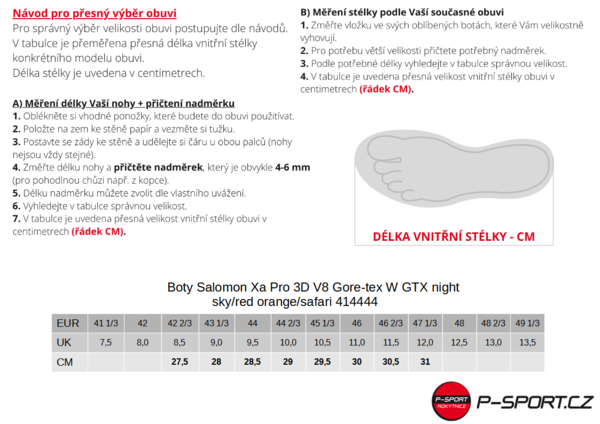 Boty Salomon Xa Pro 3D V8 Gore-tex W GTX night sky/red orange/safari 414444 