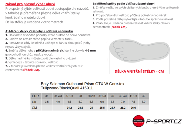 Boty Salomon Outbound Prism GTX W Gore-tex Tulipwood/Black/Quail 415911 23/24