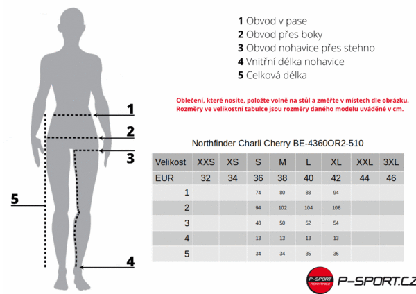 Dámské šortky Northfinder Charli Cherry BE-4360OR2-510 24/25