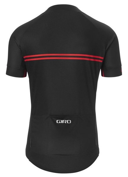 Cyklistický dres GIRO Chrono Sport Jersey Black/Red Classic Stripe 23/24