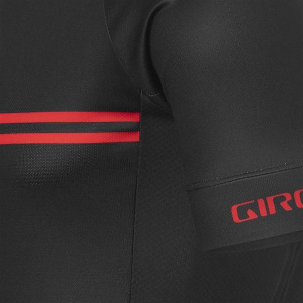 Cyklistický dres GIRO Chrono Sport Jersey Black/Red Classic Stripe 23/24