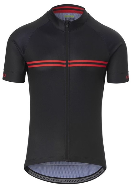 Cyklistický dres GIRO Chrono Sport Jersey Black/Red Classic Stripe 23/24