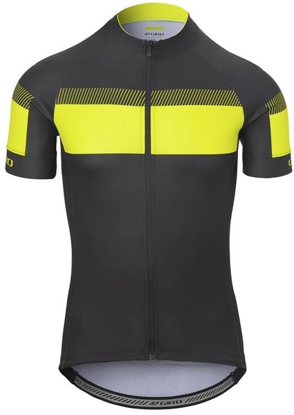 Cyklistický dres GIRO Chrono Sport Jersey Black/Hi Yellow Sprint 23/24