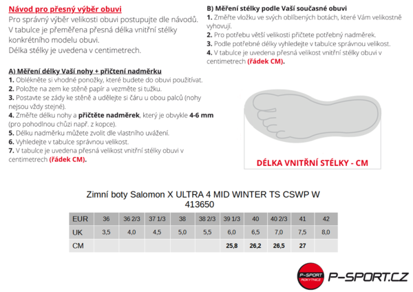 Dámské zimní boty Salomon X ULTRA 4 MID WINTER TS CSWP W 413650 24/25