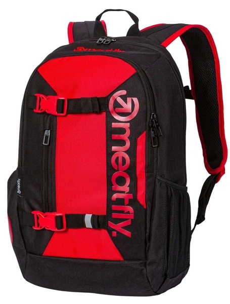 Školní batoh Meatfly Basejumper Red/Black + penál zdarma 22 L 24/25