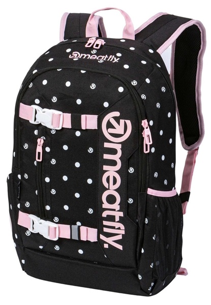 Školní batoh Meatfly Basejumper Black Dots + penál zdarma 22 L 24/25