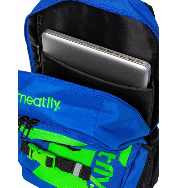 Školní batoh Meatfly Basejumper Royal Blue/Safety Green + penál zdarma 22 L 24/25