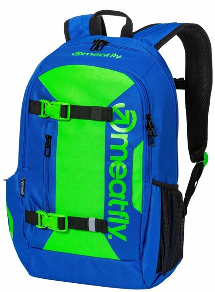 Školní batoh Meatfly Basejumper Royal Blue/Safety Green + penál zdarma 22 L 24/25