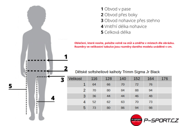 Dětské softshellové kalhoty Trimm Sigma Jr Black 24/25