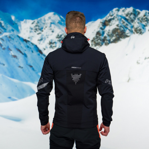 Pánská softshellová bunda na skialp Northfinder Hruby Performance Windprotect BU-3811SKP-270 Black/Black 23/24