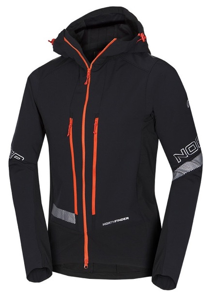 Pánská softshellová bunda na skialp Northfinder Hruby Performance Windprotect BU-3811SKP-270 Black/Black 23/24