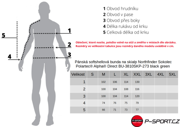 Pánská softshellová bunda na skialp Northfinder Sokolec Polartec® Alpha® Direct BU-3810SKP-273 black green 23/24
