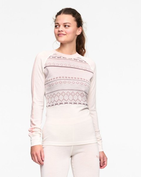 Dámské Merino Triko Kari Traa Tuva Long Sleeve Nwhite 623124 