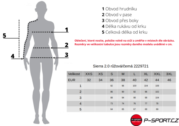 Dámská mikina Etape Sierra 2.0 růžová/černá 2229721 24/25