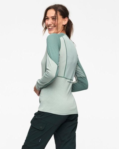 Dámské Merino Triko Kari Traa Sanne Hiking Long Sleeve Sage 623046 