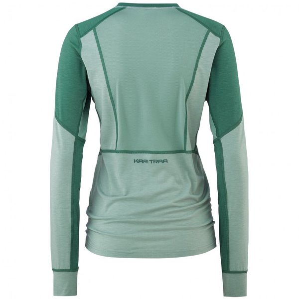 Dámské Merino Triko Kari Traa Sanne Hiking Long Sleeve Sage 623046 