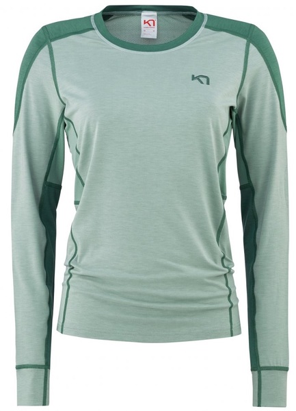 Dámské Merino Triko Kari Traa Sanne Hiking Long Sleeve Sage 623046 