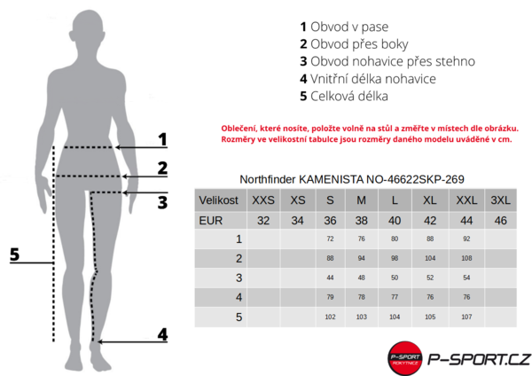 Dámské skialpinistické kalhoty Northfinder KAMENISTA NO-46622SKP-269 23/24