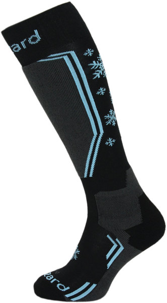 Lyžařské ponožky Blizzard Viva Warm ski socks, black/grey/blue 180130 24/25