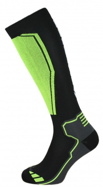 Lyžařské ponožky Blizzard Compress 85 ski socks black/yellow 130201 24/25