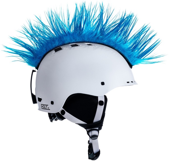 Crazy Uši číro na helmu Wiggystyle Mohawk Light Blue 24/25