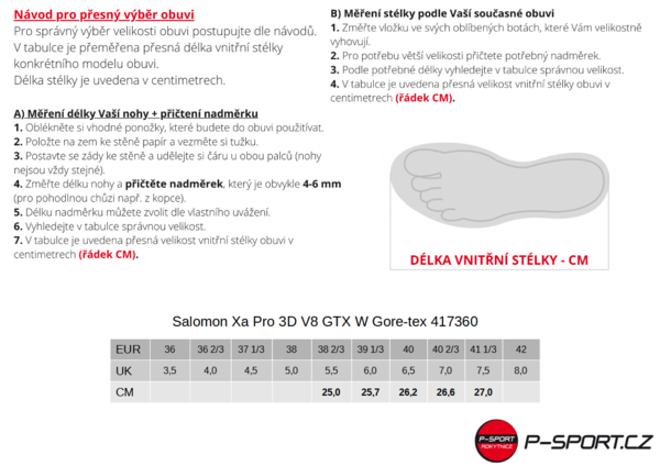 Boty Salomon Xa Pro 3D V8 GTX W Gore-tex 417360 23/24