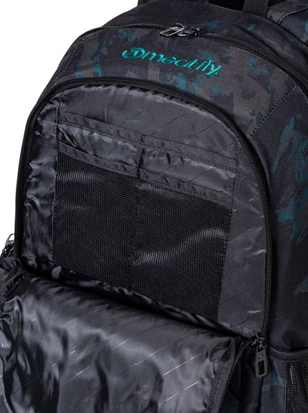 Školní Batoh Meatfly Basejumper, Petrol Mossy/Black, 22 L + penál zdarma 24/25